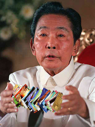 Dictator Marcos with credit cards
